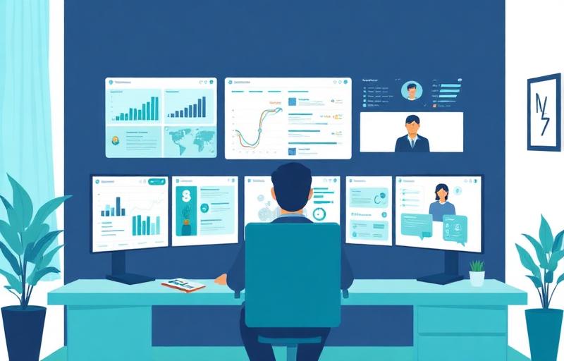 White-label project management concept illustration